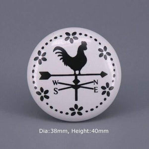 1x Classic White  Porcelain/Ceramic Drawer Pull Knob Cabinet Cupboard Door Handle Knob