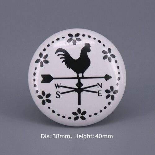 1x Classic White  Porcelain/Ceramic Drawer Pull Knob Cabinet Cupboard Door Handle Knob