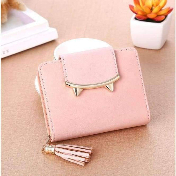 Planet Gates Dark Pink Lady Coin Purse Cute Cat Animal Mini Wallet Women Clutch Money Bags Female Purses Cards ID Holder Tassel Zipper Hasp Wallets Bag