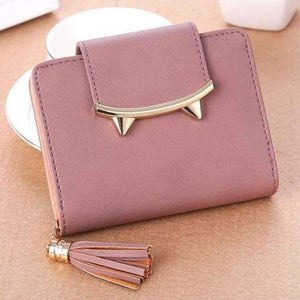 Planet Gates Dark Pink Lady Coin Purse Cute Cat Animal Mini Wallet Women Clutch Money Bags Female Purses Cards ID Holder Tassel Zipper Hasp Wallets Bag