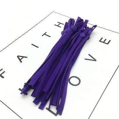 Planet Gates dark purple / 5mm / 20pcs 100Pcs Mask Sewing Elastic Band Cord With Adjustable Buckle Stretchy Mask Earloop Lanyard Earmuff Rope DIY Making Supplies
