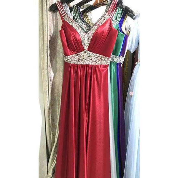 Planet Gates dark red / 2 Women Sleeveless Sexy A-Line Elegant Wedding Party Formal Gowns Long Evening Dress 2018