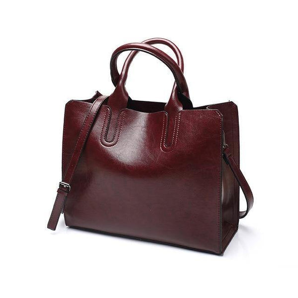 Planet Gates Dark Red DIDA BEAR Women Leather Bags Vintage Handbag Casual Female Bag High Quality Trunk Tote Ladies Shoulder Bag Large Messenger bag