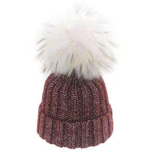 Planet Gates dark red / Kids for 46-52cm 2018 Winter Blends Women Beanies Knit Hat Real Pompoms Fur Ball Beanie Gorro Solid Caps Casual Knit Crochet Bonnet Cap Hats