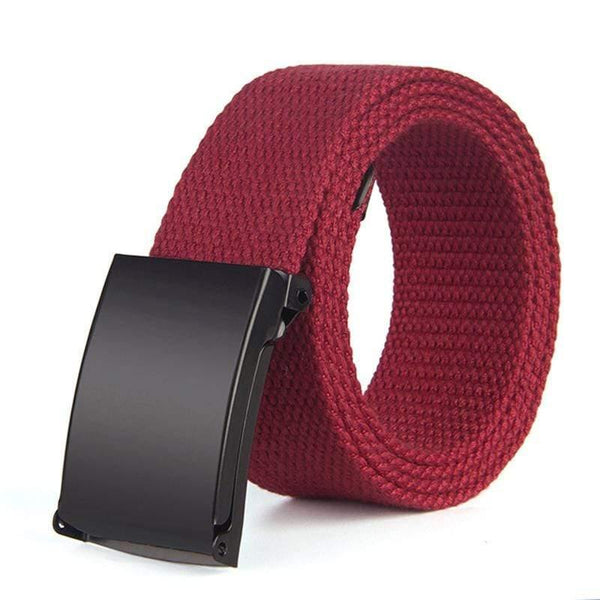Men Belt Unisex Male Casual Buckle Belts Canvas Webbing Waistband Army Tactical Waist Belt