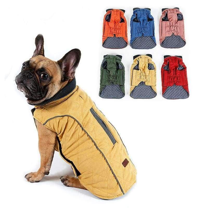 Quality Dog Clothes Quilted Dog Coat Water Repellent Winter Dog Pet Jacket Vest Retro Cozy Warm Pet Outfit Clothes Big Dogs - Planet Gates