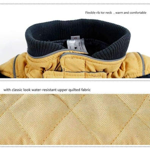 Planet Gates dark red / XS Quality Dog Clothes Quilted Dog Coat Water Repellent Winter Dog Pet Jacket Vest Retro Cozy Warm Pet Outfit Clothes Big Dogs