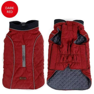 Planet Gates dark red / XS Quality Dog Clothes Quilted Dog Coat Water Repellent Winter Dog Pet Jacket Vest Retro Cozy Warm Pet Outfit Clothes Big Dogs