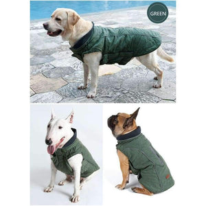 Planet Gates dark red / XS Quality Dog Clothes Quilted Dog Coat Water Repellent Winter Dog Pet Jacket Vest Retro Cozy Warm Pet Outfit Clothes Big Dogs