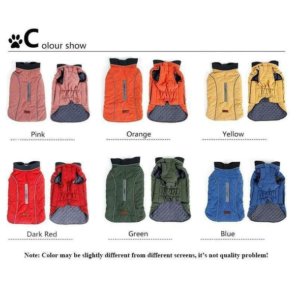Quality Dog Clothes Quilted Dog Coat Water Repellent Winter Dog Pet Jacket Vest Retro Cozy Warm Pet Outfit Clothes Big Dogs - Planet Gates