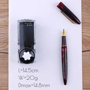 Planet Gates Dark rose Acrylic Fountain Pen Iridium Fine Nib Converter Pens Luxury Gift Chic Wedding Signing Pen With Box