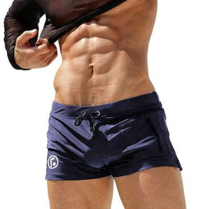 Planet Gates Тъмносин / M Нови мъжки бански костюми Летни плажни мъжки плувни шорти с джоб Секси мъжки плажни бански костюми за сърф AQ09
