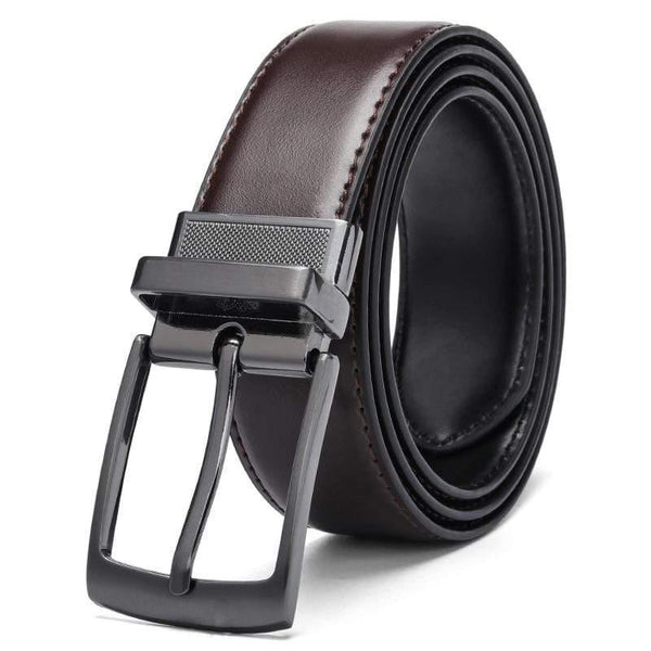 Fashion Male Reversible Leather Belt Men Business Trouser Belt Genuine Men Leather Belts For Jeans Blue Dark Brown Black