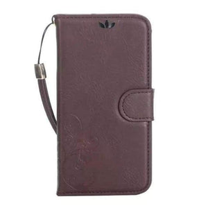 Planet Gates Darkbrown Luxury Retro Flip Wallet Leather Phone Cover  For iPhone 5 5S Case With Stand Function