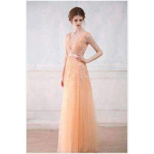 Planet Gates darkchampange lacing / 2 Fashion Hot Sell Sweet Light Blue Lace V-neck Lacing Long Evening Dress The Bride Party Sexy Backless Prom Dresses Custom