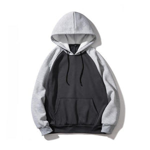 Planet Gates Darkgray Lightgray / S Streetwear Patchwork Hoodie Men Hip Hop Hooded Solid Slim Fit Casual Hoody Mens Hoodies Sweatshirts EU Size