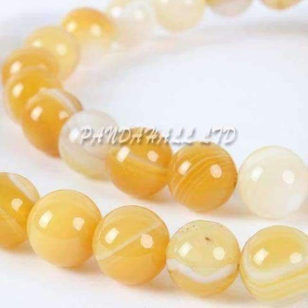 Planet Gates DarkOrange 48pcs/pack Round Beads Natural Stone 8mm for Jewelry Making DIY Bracelets Necklaces Dyed