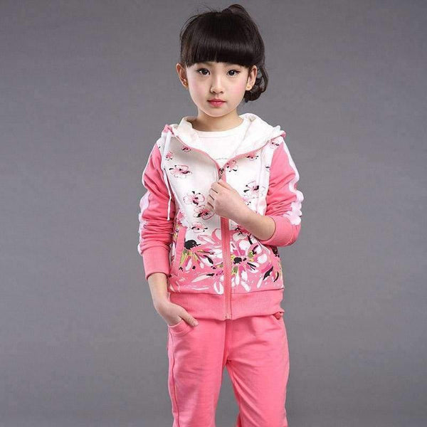 Planet Gates darkpink / 4T Spring Autumn teenage girls clothing set zipper sports clothes for girls children tracksuit kids sport suit 4-12T