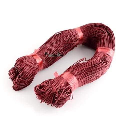Planet Gates DarkRed 1mm 400m/bundle Cotton Wax Beading Cord Thread for Necklace  Bracelet Jewelry Making Findings Accessories Hot Discount