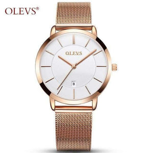 Planet Gates Date lady gold white Watch Men Women watches OLEVS Luxury brand Quartz High quality relogio masculino Ultrathin Clock Unisex Lovers watch saat