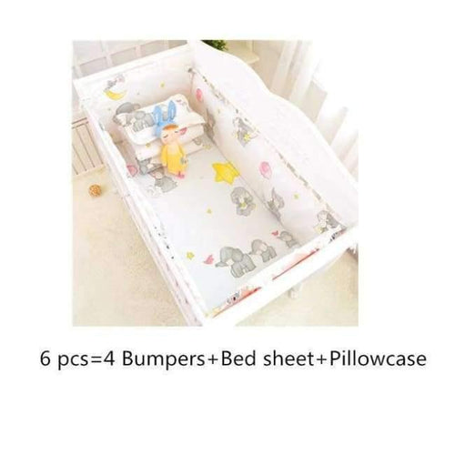 Planet Gates daxiangyutuzi 6pcs/set Blue Universe Design Crib Bedding Set Cotton Toddler Baby Bed Linens Include Baby Cot Bumpers Bed Sheet Pillowcase
