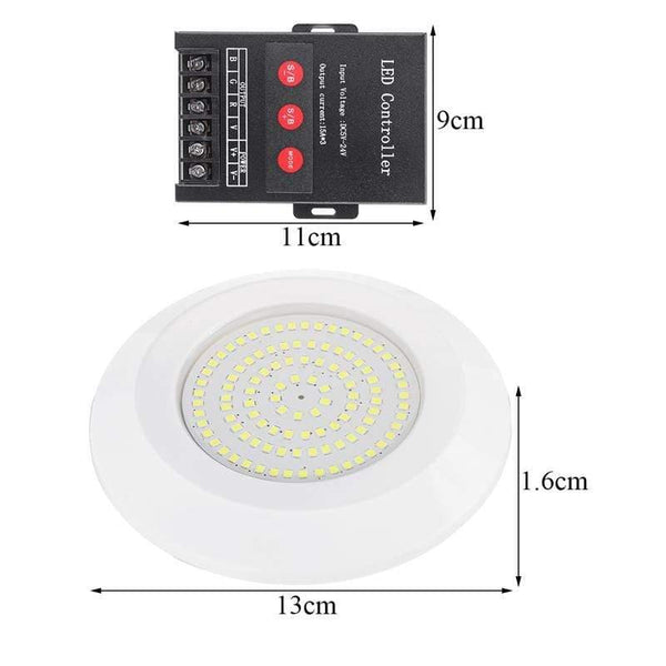 DC 12V 108 LED Swimming Pool Light with Remote Controller Waterproof IP68 RGB Submersible Light Underwater Night Lamp Outdoor