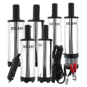 Planet Gates DC 12V 24V 38MM Portable Mini Electric Submersible Pump fit for Diesel Water Oil Transfer Pump Aluminum Alloy Barrel Pump Fuel