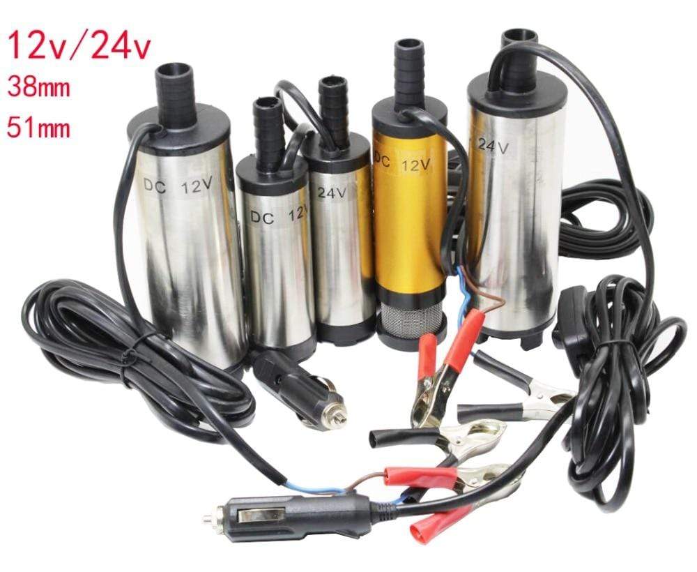 Planet Gates DC 12V / 24V Water Oil Diesel Fuel Transfer Pump Submersible Pumps Car Camping fishing Submersible Switch Stainless Steel