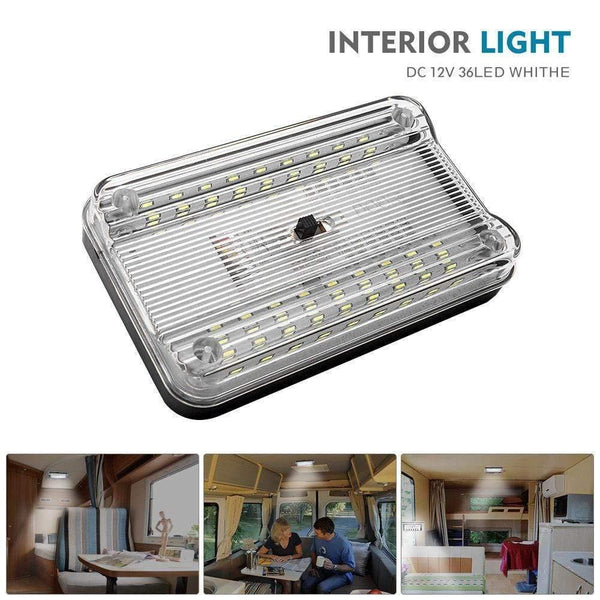Planet Gates DC 12V White 36 LED Light  Interior Roof Light Caravan Van Sprinter For Transit Roof Dome