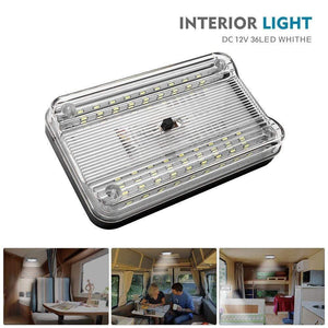 Planet Gates DC 12V White 36 LED Light  Interior Roof Light Caravan Van Sprinter For Transit Roof Dome