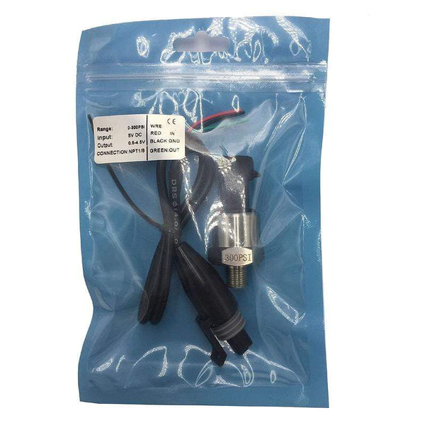 Planet Gates DC 5V 1/8NPT Pressure Transducer Transmitter Sensor Stainless Steel Oil Air Water 30/100/150/200/300/500/1000/1600 psi