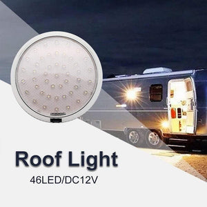 Planet Gates DC12V Car Round Ceiling Dome Roof Interior Light Lamp On/Off Switch 46 LED White Light