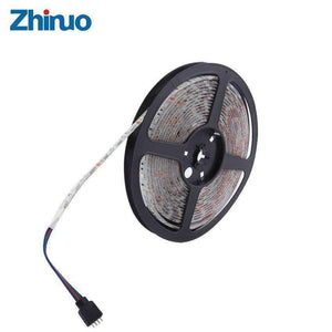Planet Gates DC12V RGB LED Strip Light SMD5050 Waterproof LED Ribbon Tape Lamp Light 60Leds/m With Remote Controller 12V Power Adapter 5m/set