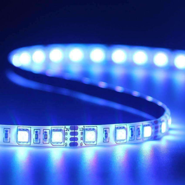 Planet Gates DC12V RGB LED Strip Light SMD5050 Waterproof LED Ribbon Tape Lamp Light 60Leds/m With Remote Controller 12V Power Adapter 5m/set