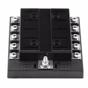 DC32V 10 Way Circuit Standard Blade Fuse Box Block Holder For Auto Car Truck Boat ATC ATO Blade Fuse Box