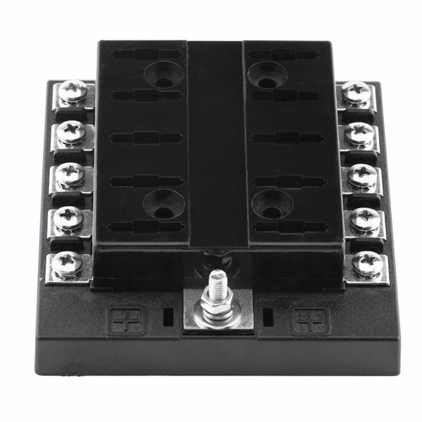 DC32V 10 Way Circuit Standard Blade Fuse Box Block Holder For Auto Car Truck Boat ATC ATO Blade Fuse Box