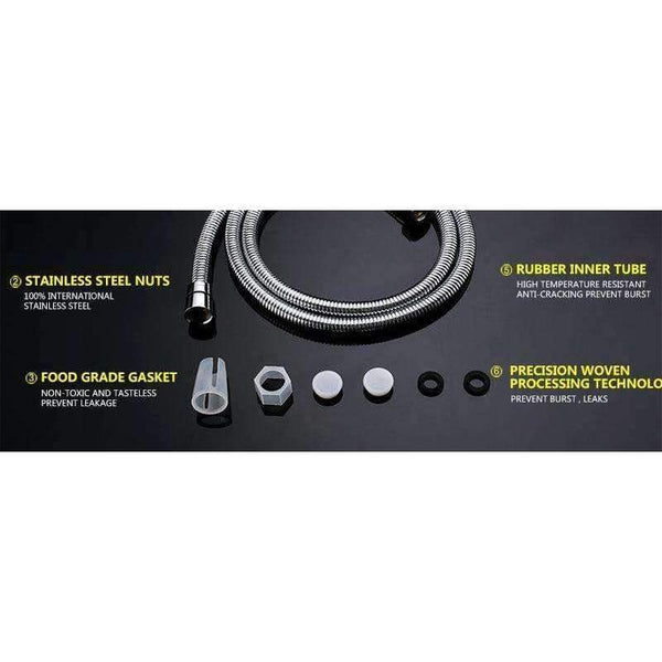 Planet Gates DCAN Plumbing Hoses Stainless Steel Shower Hose 1.5m Plumbing Hose Bath Products Bathroom Accessories SUS304 Shower Tubing/Hoses