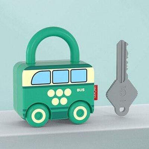 Planet Gates DD428 Bus Kids Learning Locks with Keys Educational Preschool Numbers Matching & Counting Montessori Car Toys Teaching Aids Toys Games