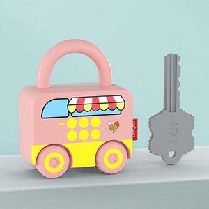 Planet Gates DD429 Ice cream cart Kids Learning Locks with Keys Educational Preschool Numbers Matching & Counting Montessori Car Toys Teaching Aids Toys Games