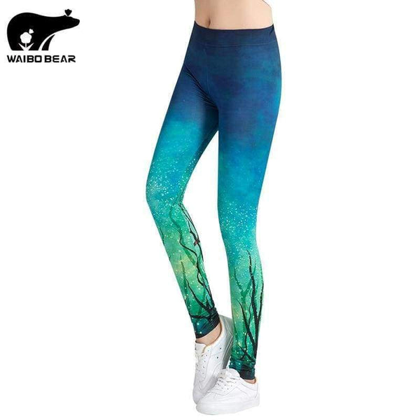 Planet Gates DDK167 / One Size Leggings Fitness leggings for Women High Waist Trousers Quick Dry Pencil Pants Female Leggings Push Up WAIBO BEAR