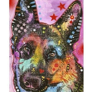 Planet Gates DEAEXL138642 / Square Drill 20x25cm Crystal Home Decor DIY Diamond Painting Cross Stitch "Color Dog" Pattern Diamond Embroidery Crafts Arts