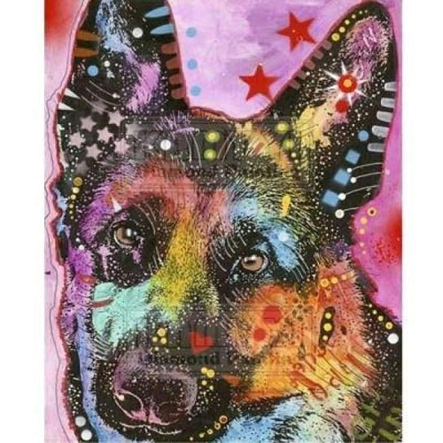 Planet Gates DEAEXL138642 / Square Drill 20x25cm Crystal Home Decor DIY Diamond Painting Cross Stitch "Color Dog" Pattern Diamond Embroidery Crafts Arts