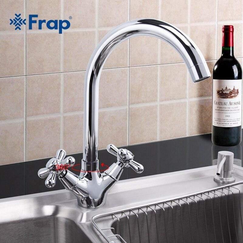Planet Gates Deck Mounted Brass Torneira Cozinha Kitchen Faucets Hot and Cold Water Chrome Basin Sink Taps Mixers Dual Handle F4025