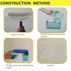 Decoration Painting Machine Monochrome Plastic Wallpaper Home Wall Board Roller Brushes Wall Painting Tool Painting Machine