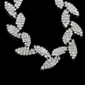 Planet Gates Decorative 1 Yard Leaf Shape Rhinestone Chain Sewing Trims Craft Dress Garment Bag Decor Silver Arts Crafts Sewing Tool Supply