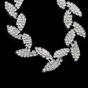 Planet Gates Decorative 1 Yard Leaf Shape Rhinestone Chain Sewing Trims Craft Dress Garment Bag Decor Silver Arts Crafts Sewing Tool Supply