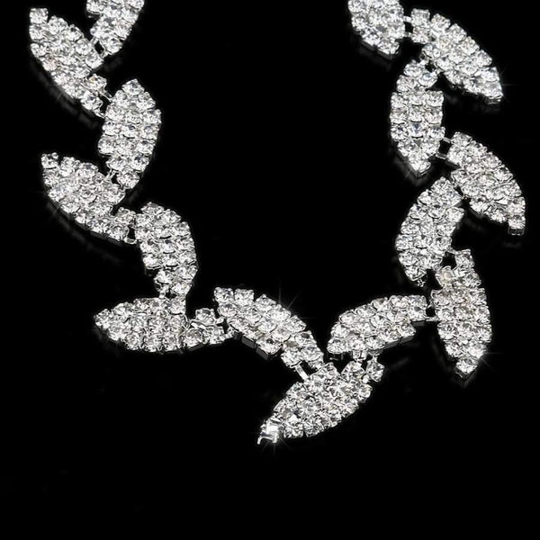 Planet Gates Decorative 1 Yard Leaf Shape Rhinestone Chain Sewing Trims Craft Dress Garment Bag Decor Silver Arts Crafts Sewing Tool Supply