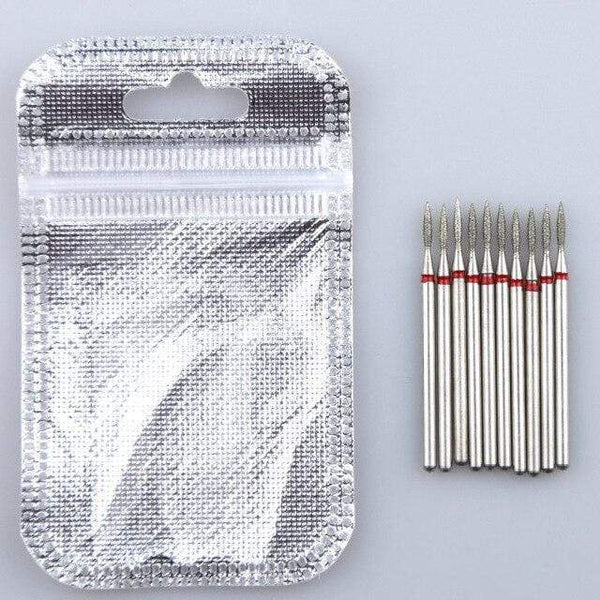 Planet Gates Deep Blue 10PCS Diamond Cutter for Manicure Set Diamond Rotary Burrs Set Nail Drill Bit Set Milling Cutter for Nail Art Pedicure Tool