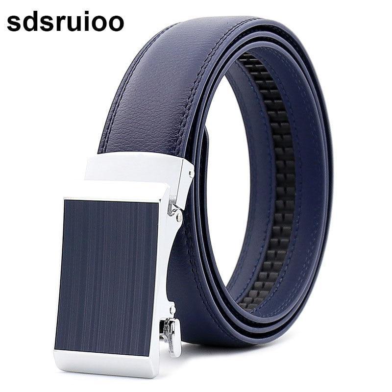 Planet Gates Deep Blue / 110cm Automatic Buckle Men Belts Fashion Business Belt Famous Brand Luxury Belts for Men Leather Waistband