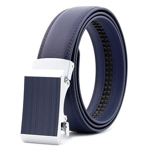 Planet Gates Deep Blue / 110cm Automatic Buckle Men Belts Fashion Business Belt Famous Brand Luxury Belts for Men Leather Waistband